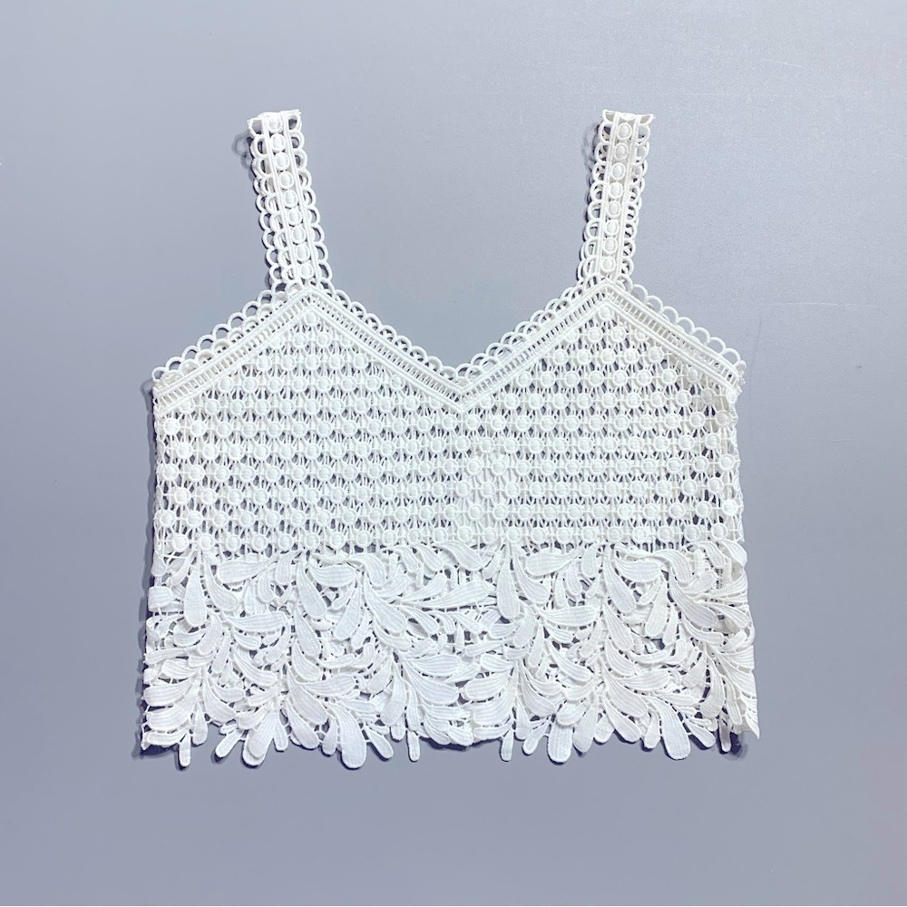 LACE boho‎ cropped tank top